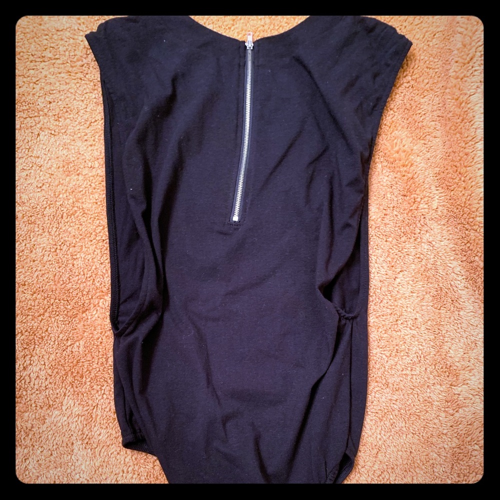 Black sleeveless top